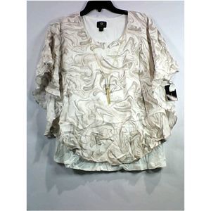 Jm Collection Womens FZ04 Regular Pull On Blouse, MultiColor, Size X-Large